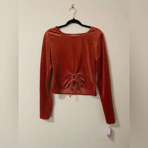 NWT SO Long Sleeve Velvet-y Top - M‎ (juniors)